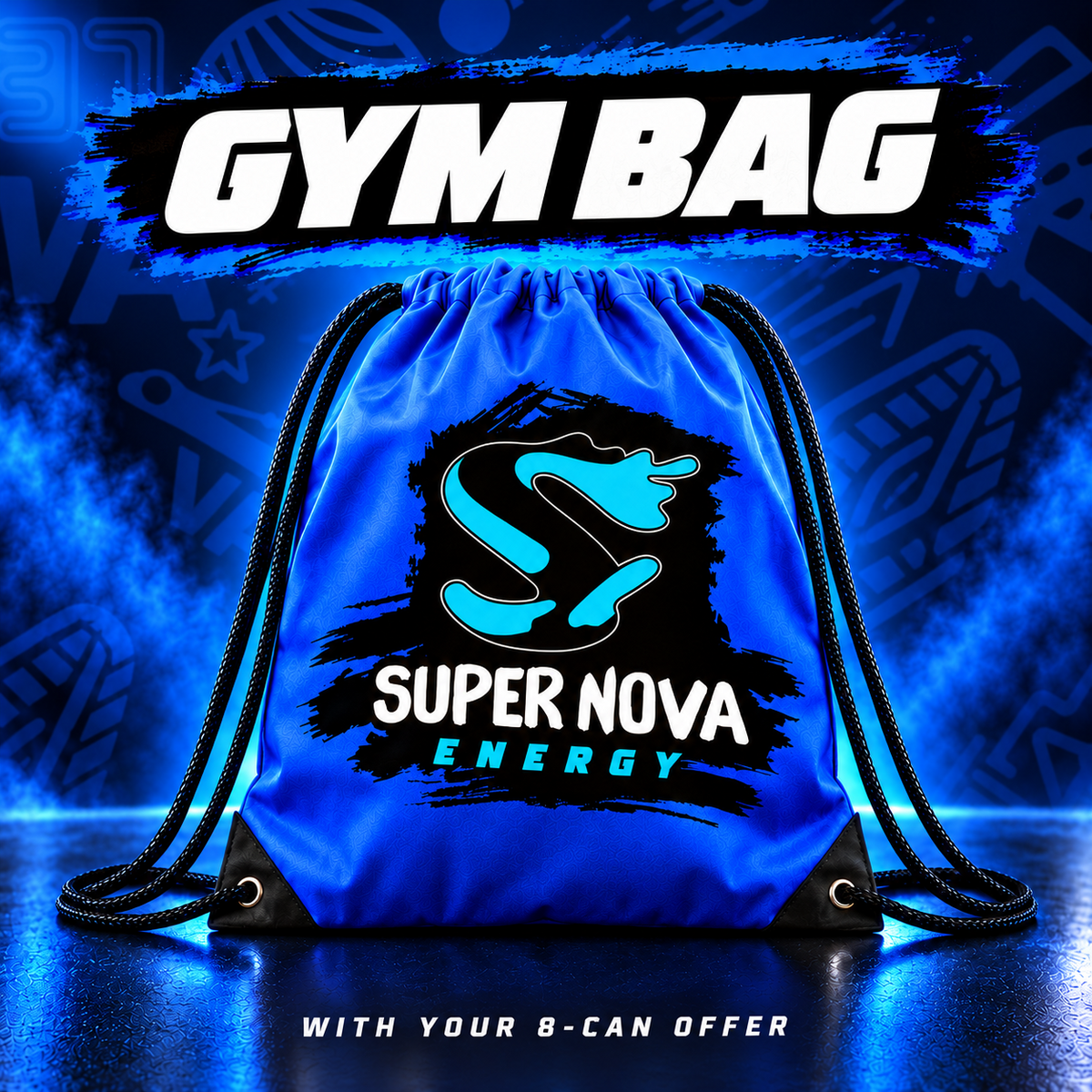 Nova Gym Bag included with every Super Nova 8-Can Gift Bundle