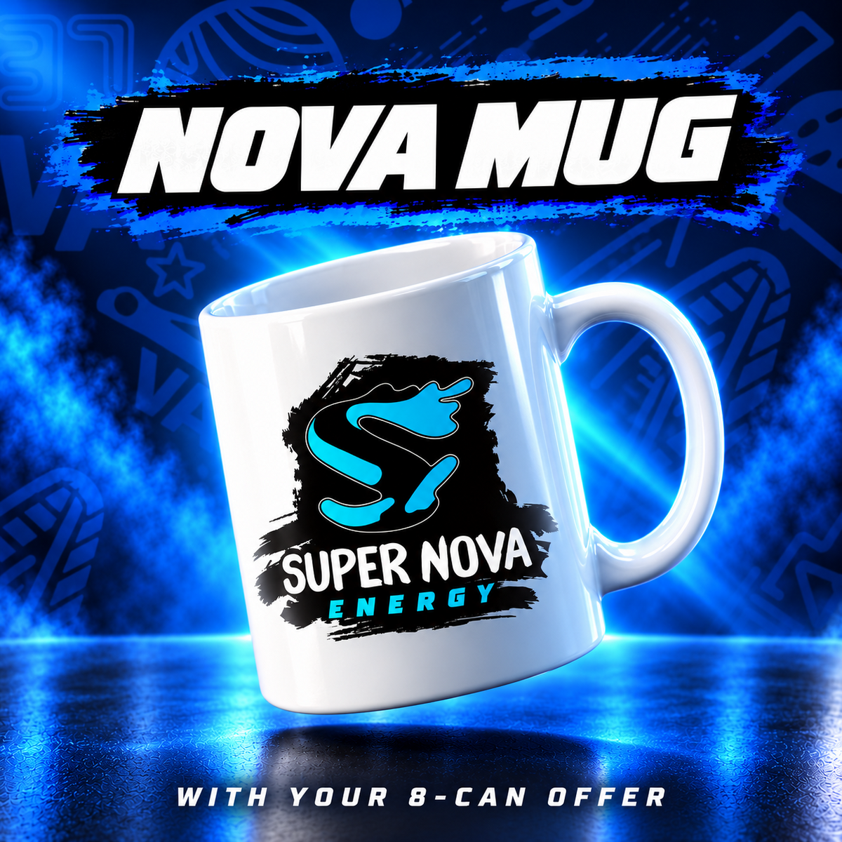 Nova Mug included with every Super Nova 8-Can Gift Bundle
